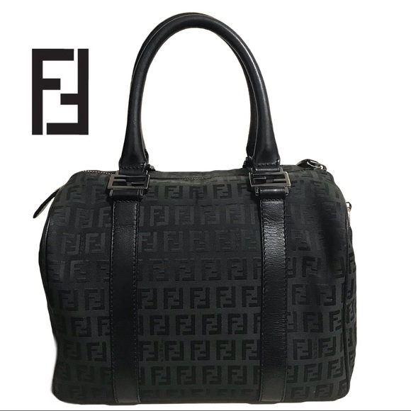 🔴SOLD🔴 Fendi Zucchino Boston bag - Picture 2 of 8